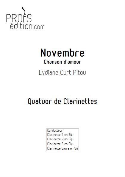 Novembre - Chanson d'amour - Quatuor de Clarinettes - CURT PITOU L. - front page
