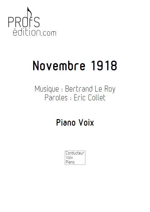 Novembre 1918 - Piano Voix - LE ROY B. - front page