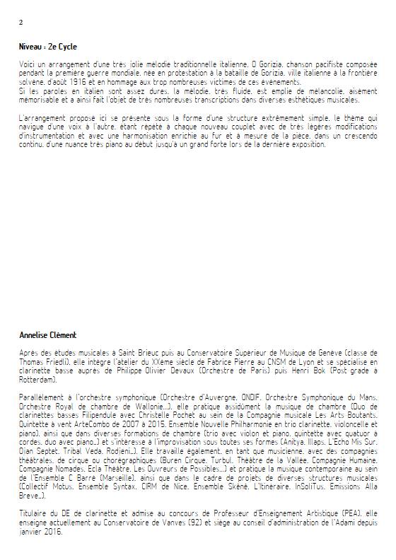O Gorizia - Quintette de saxophones - TRADITIONNEL ITALIEN - Educationnal sheet