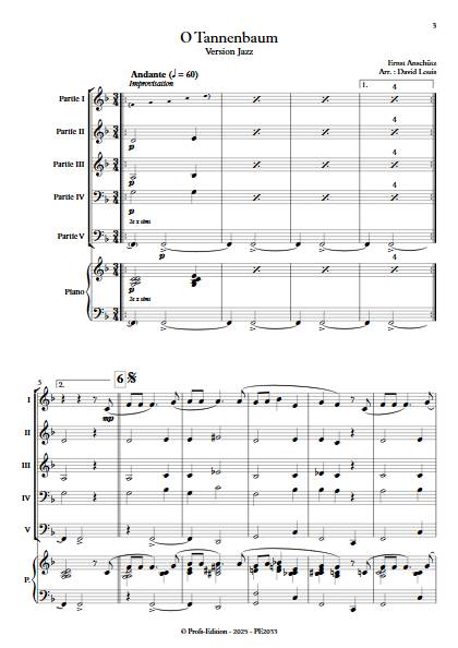 O Tannenbaum - Ensemble Variable - ANSCHUTZ E. - Score