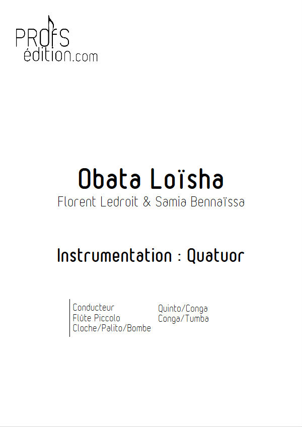 Obata Loïsha - Quatuor Flûte Percussions - LEDROIT F. - front page