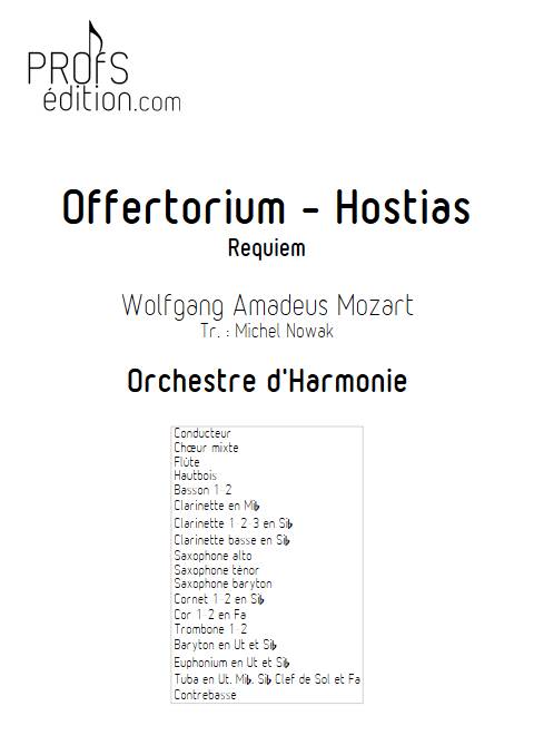Offertorium Hostias - Requiem - Harmonie et chœur - MOZART W. A. - front page