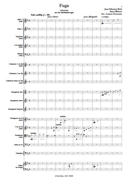 L'Offrande Musicale - Orchestre d'Harmonie - BACH J.S. WEBERN A. - app.scorescoreTitle