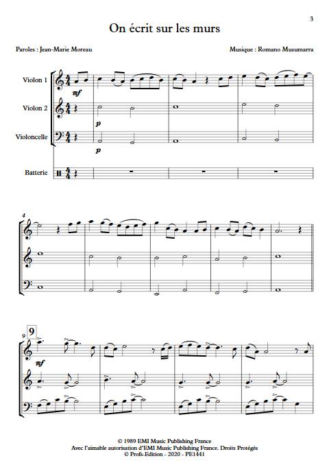 On écrit sur les murs - Trio à cordes - MUSUMARRA R. - app.scorescoreTitle