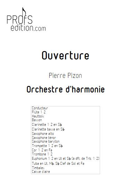 Ouverture - Orchestre d'Harmonie - PIZON P. - front page
