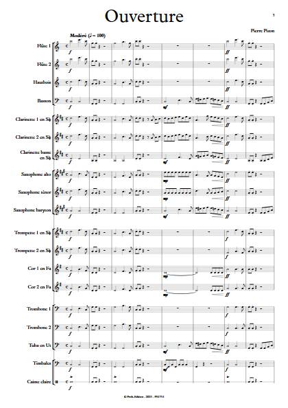 Ouverture - Orchestre d'Harmonie - PIZON P. - app.scorescoreTitle