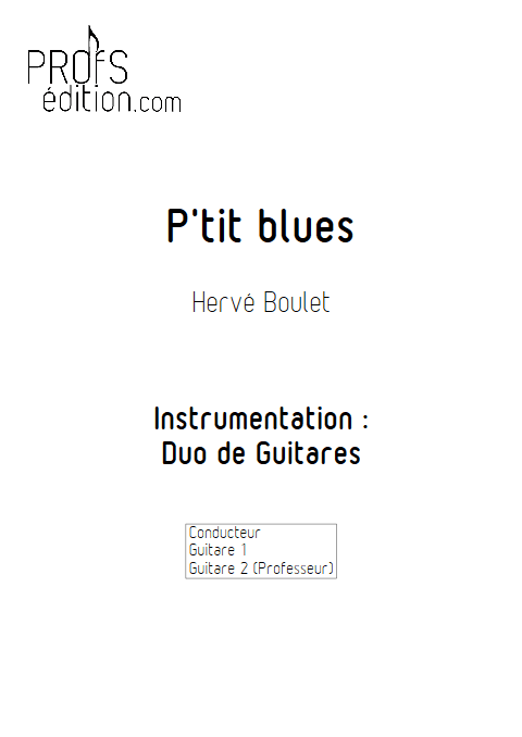 P'tit Blues - Duo de Guitares - BOULET H. - front page