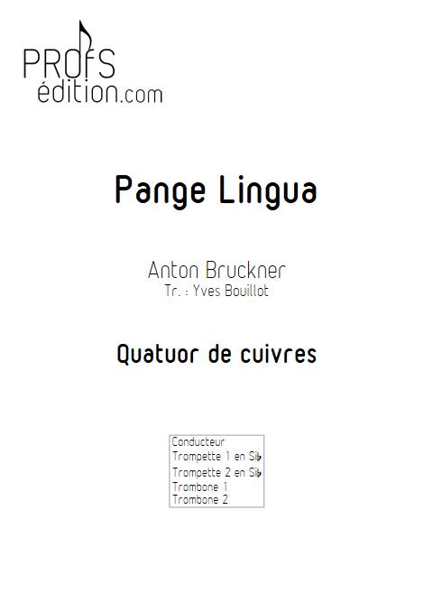 Pange Lingua - Quatuor de Cuivres - BRUCKNER A. - front page