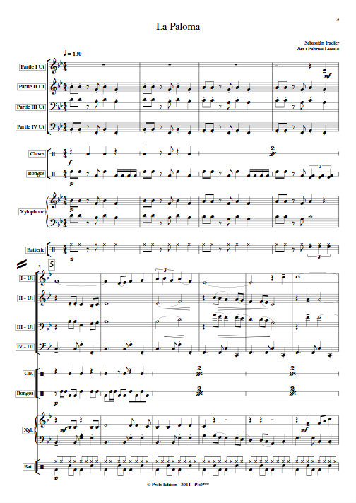 La Paloma - Ensemble Géométrie Variable - IRADIER S. - app.scorescoreTitle