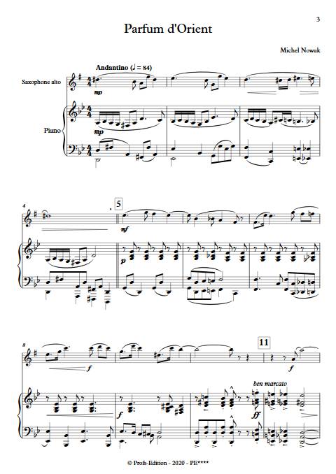 Parfum d'Orient - Saxophone Piano - ANONYME - app.scorescoreTitle