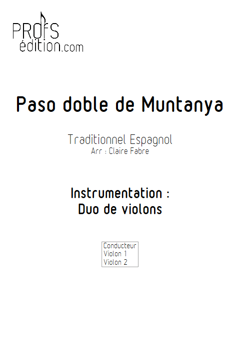 Paso doble de muntanya - Duo Violons - TRADITIONNEL ESPAGNOL - front page