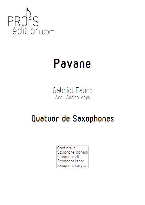 Pavane - Quatuor de Saxophones - FAURE G. - front page