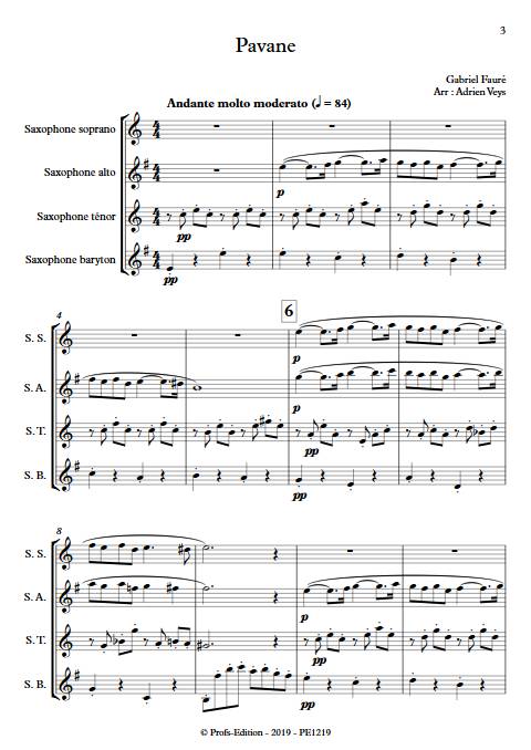 Pavane - Quatuor de Saxophones - FAURE G. - app.scorescoreTitle