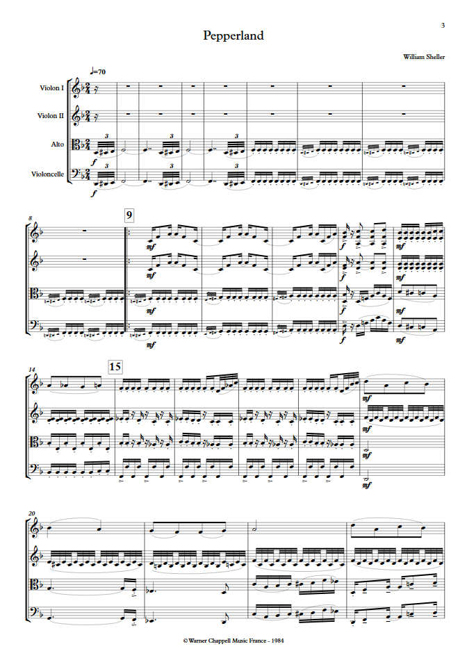 4 Quatuors (Livre 2) - Quatuor à Cordes - SHELLER W. - front page