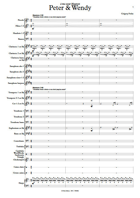 Peter et Wendy - Orchestre d'Harmonie - FRELAT G. - app.scorescoreTitle