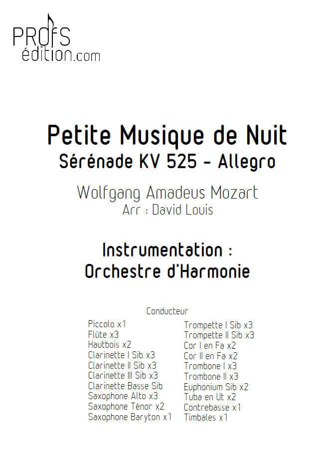 Petite Musique de Nuit KV525 (Allegro) - Orchestre Harmonie - MOZART W. A. - front page