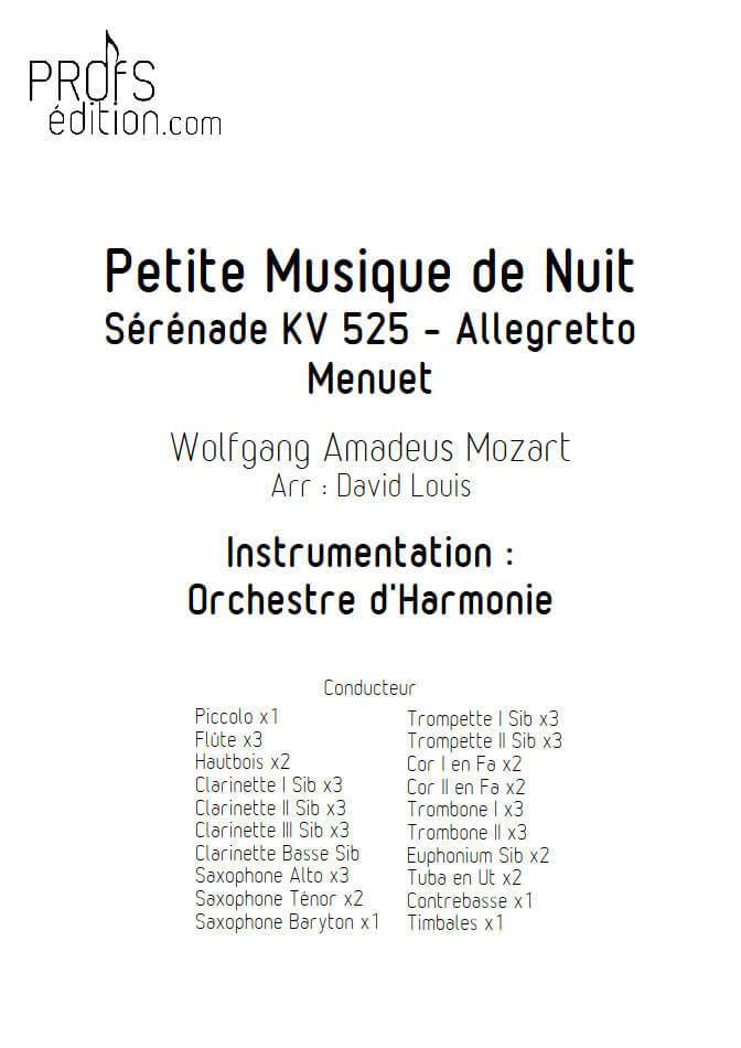 Petite Musique de Nuit KV525 (Menuet) - Orchestre Harmonie - MOZART W. A. - front page