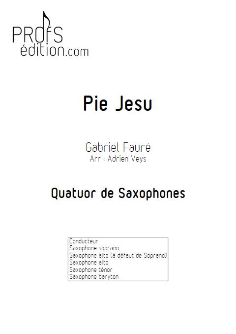 Pie Jesus - Quatuor de Saxophones - FAURE G. - front page