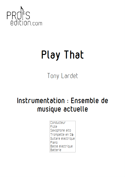 Play That - Musique Actuelle - LARDET T. - front page