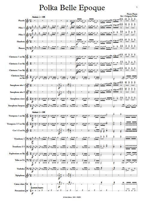Polka Belle Epoque - Orchestre d'Harmonie - PIZON P. - app.scorescoreTitle