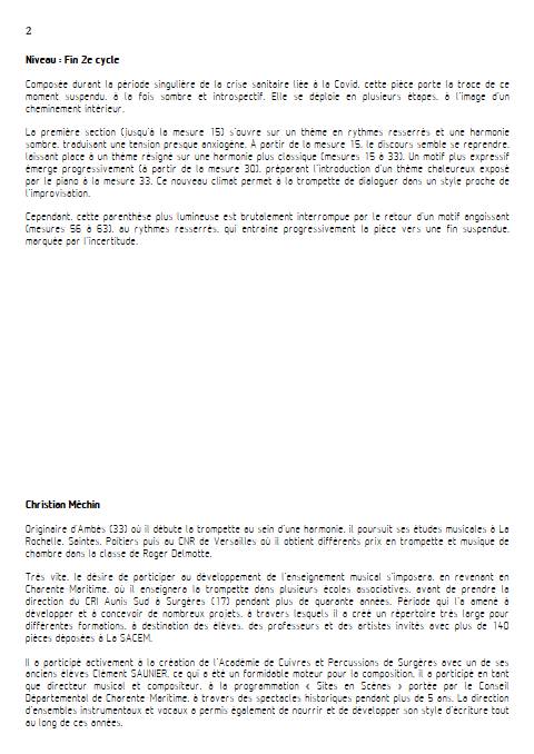Pourquoi ! - Trompette & Piano - MECHIN C. - Educationnal sheet
