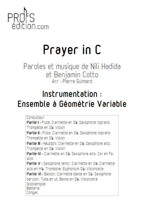 Prayer in C - Ensemble Variable - Lilly Wood & the Prick - front page