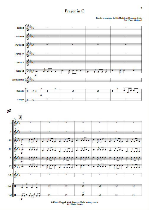 Prayer in C - Ensemble Variable - Lilly Wood & the Prick - app.scorescoreTitle