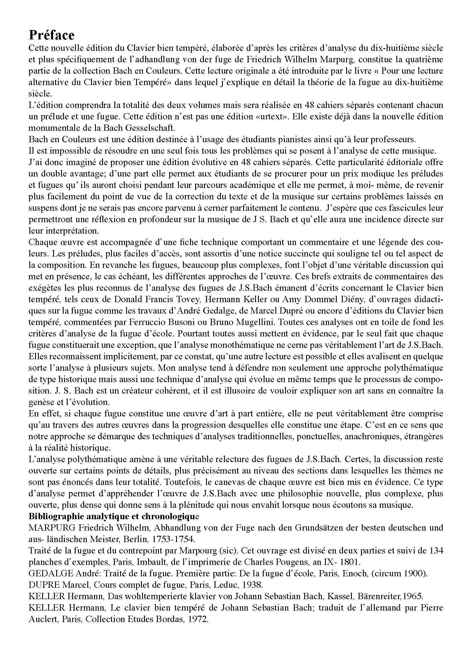 Pour une lecture alternative du Clavier Bien Tempéré - Analyse - CHARLIER C. - Educationnal sheet