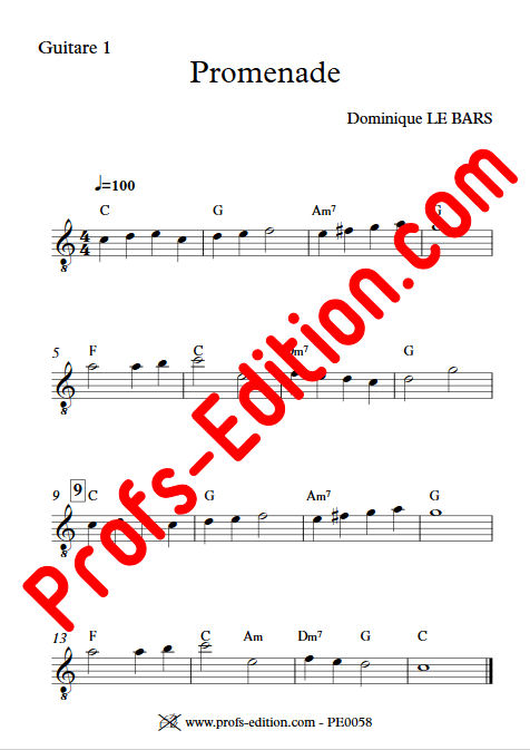 Promenade - Trios Guitare - LE BARS D. - app.scorescoreTitle