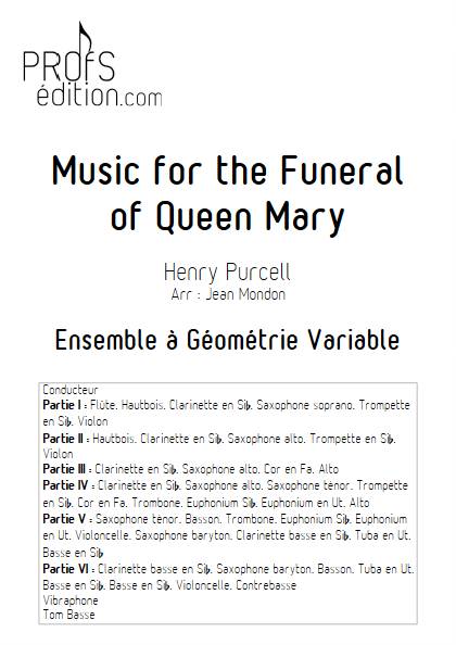 Queen's funeral march - Ensemble Variable - PURCELL H. - front page