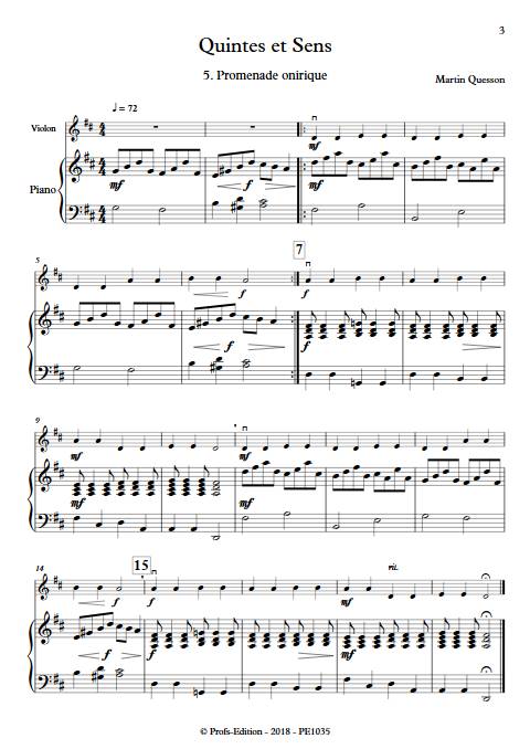 Quintes et Sens - Recueil 2 - Violon Piano - QUESSON M. - app.scorescoreTitle