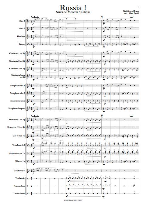 Russia - Orchestre d'Harmonie - TRADITIONNEL RUSSE - app.scorescoreTitle