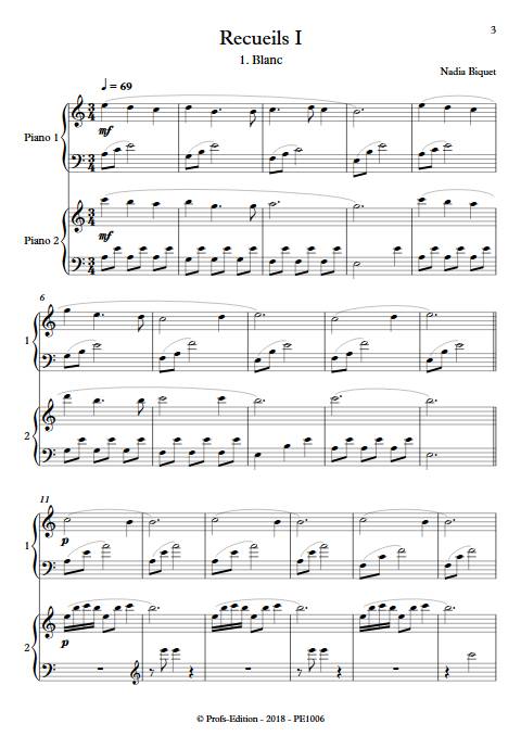Recueils 1 - Duo de Pianos - BIQUET N. - app.scorescoreTitle