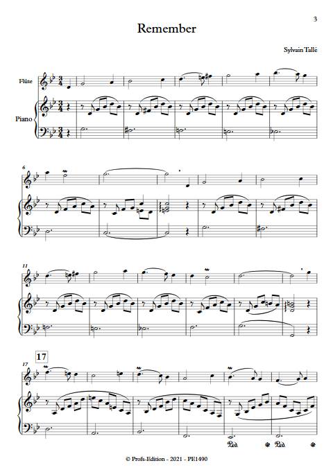 Remember - Flûte & Piano - TALLE S. - app.scorescoreTitle