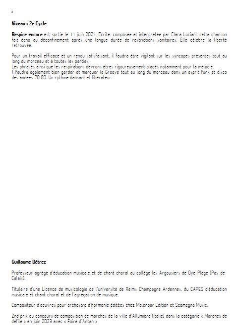 Respire encore - Orchestre d'harmonie - WILLAUME A. - Educationnal sheet