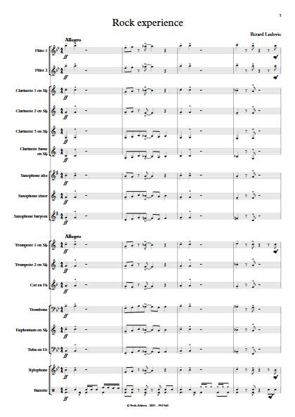 Rock Experience - Orchestre d'harmonie - BERARD L. - app.scorescoreTitle