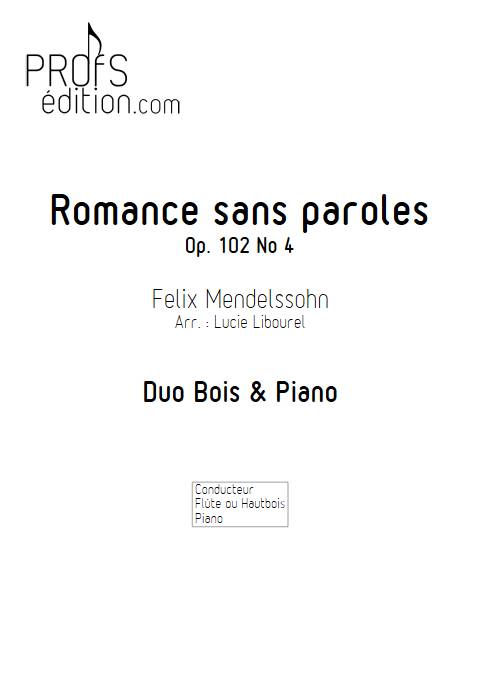 Romance sans paroles - Bois & Piano - MENDELSSOHN F. - front page