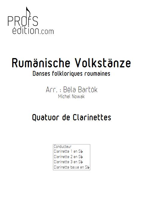 Rumänische Volkstänze - Quatuor de Clarinettes - BARTOK B. - front page