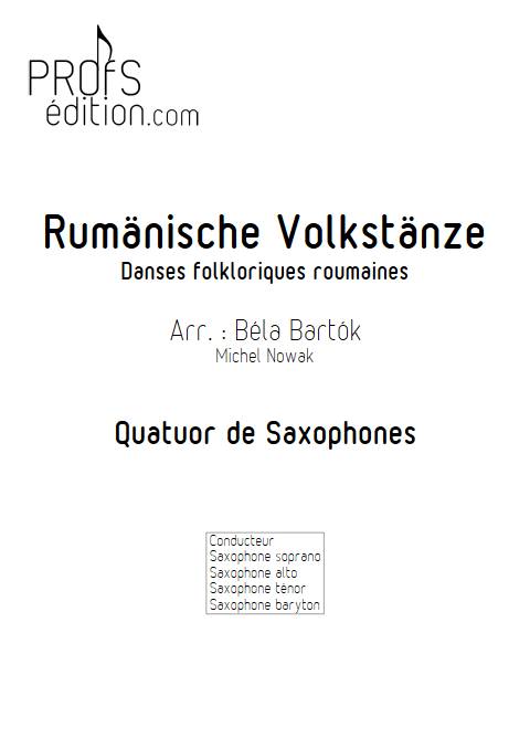 Rumänische Volkstänze - Quatuor de Saxophones - BARTOK B. - front page