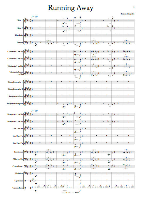 Running Away - Orchestre d'Harmonie - CHAPELLE S. - app.scorescoreTitle