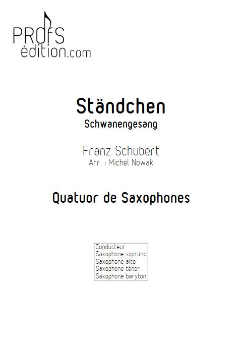 Sérénade - Quatuor de Saxophones - SCHUBERT F. - front page
