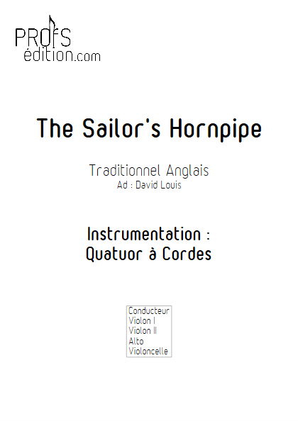 Sailor Hornpipe - Quatuor à Cordes - TRADITIONNEL ANGLAIS - front page