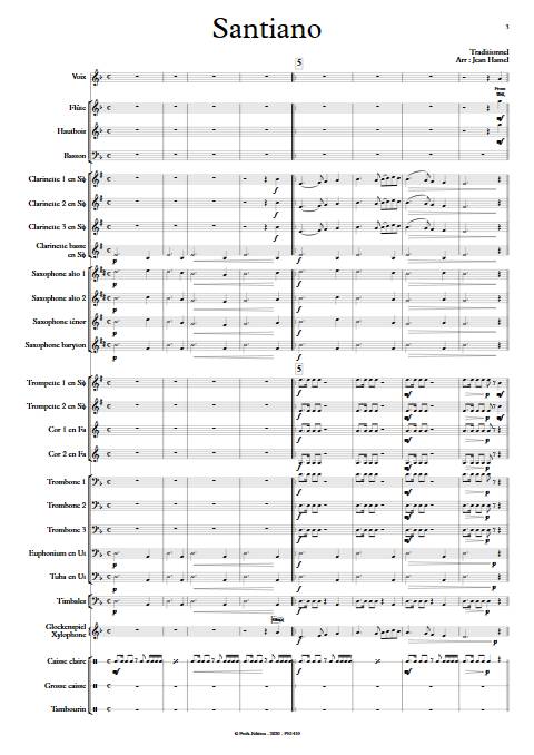 Santiano - Orchestre d'Harmonie - TRADITIONNEL - app.scorescoreTitle