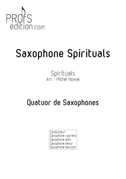 Saxophone Spirituals - Quatuor de Saxophones - TRADITIONNEL AMERICAIN - front page