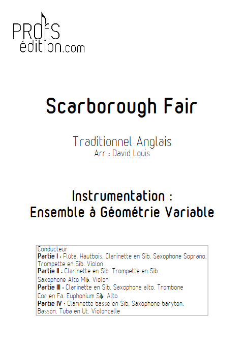 Scarborough Fair - Ensemble à Géométrie Variable - TRADITIONNEL - front page