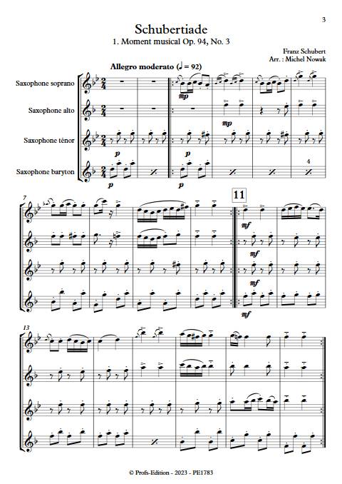 Schubertiade - Quatuor de Saxophones - SCHUBERT F. - app.scorescoreTitle