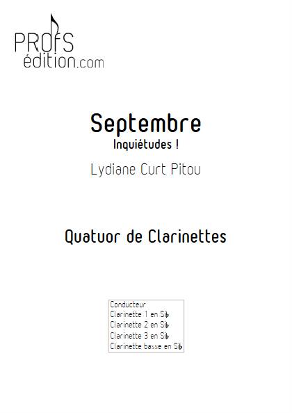 Septembre - Inquiétudes - Quatuor de Clarinettes - CURT PITOU L. - front page