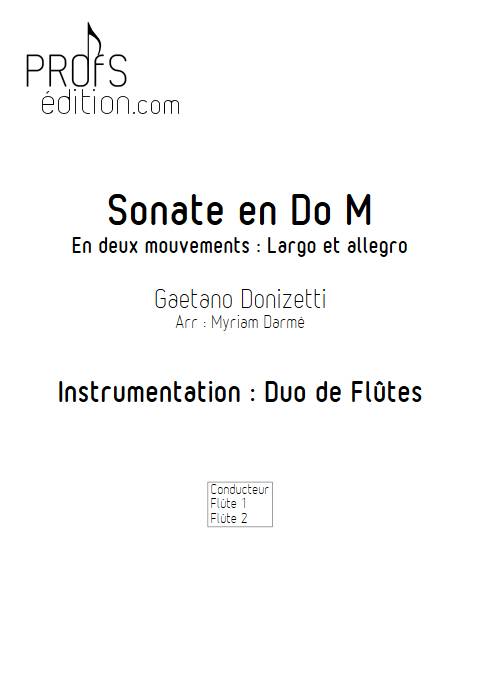 Sonate en Do Majeur - duo de flûtes - DONIZETTI G. - front page