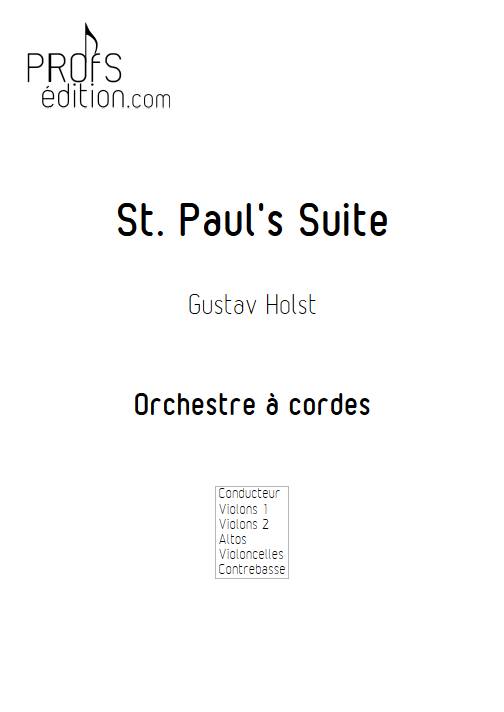St Pauls Suite - Orchestre à cordes - HOLST G. - front page