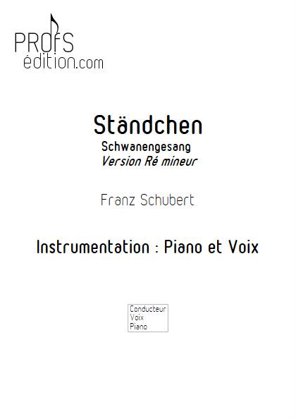 Ständchen - Piano Voix - SCHUBERT F. - front page
